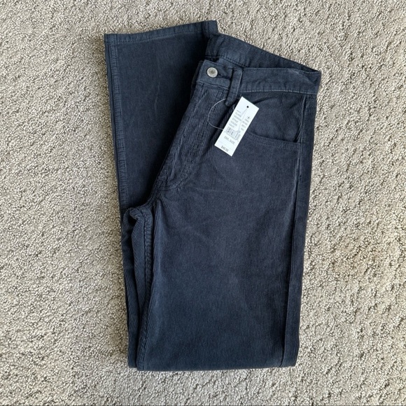 PacSun John Galt Corduroy Straight Leg Pants Button Fly Navy Cotton Small NWT - Picture 6 of 12